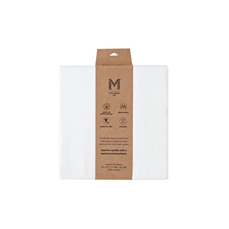 Malabar Baby Fitted Crib Sheet, Off White