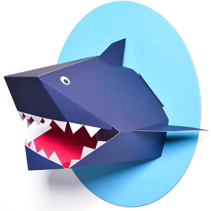 Nursery Works Oceanography Xander the Shark Paper Bust
