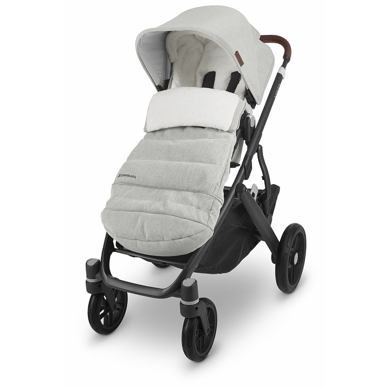 UPPAbaby CozyGanoosh Footmuff – Anthony (White and Grey Chenille)