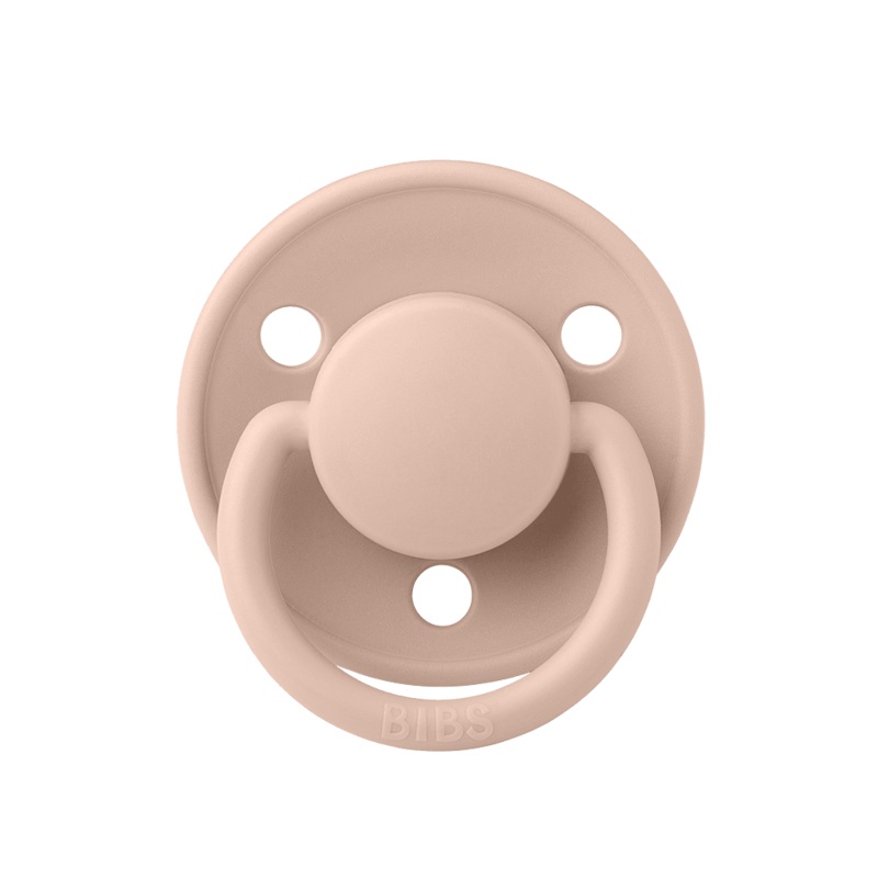 BIBS Baby De Lux Pacifier Round Latex Size 1  Blush