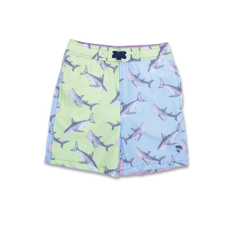 Boys water appearing trunks – colorblock sharks