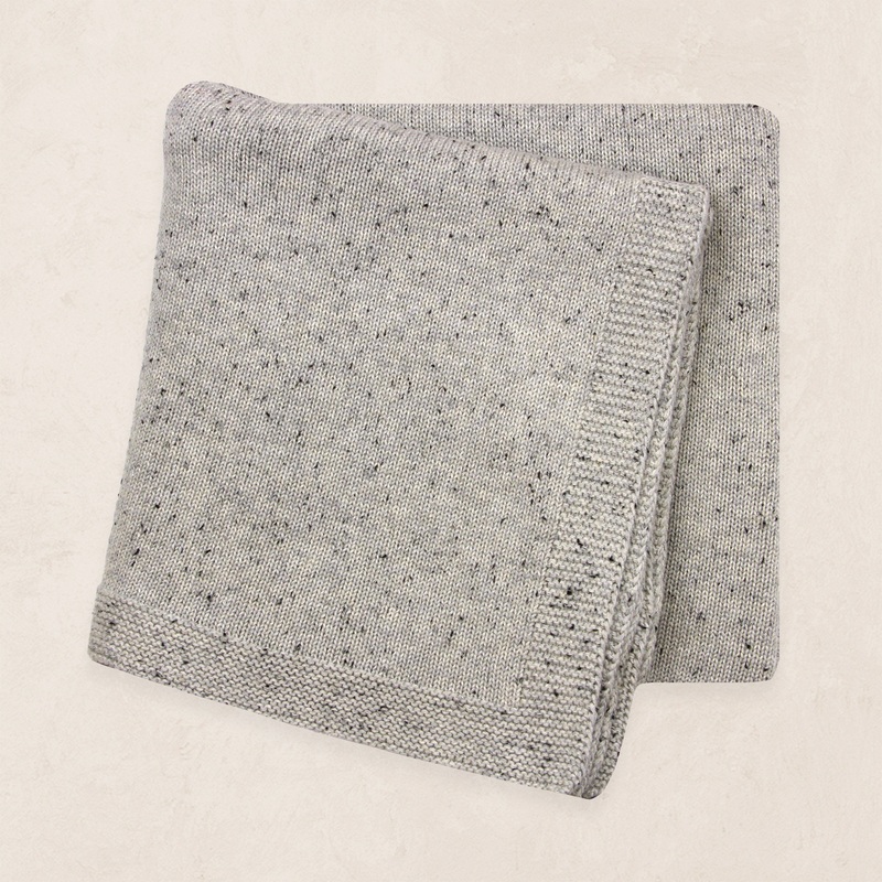 Knit Blanket – Grey Speckle