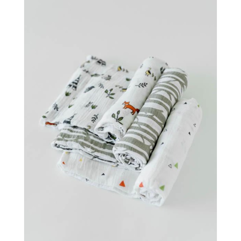 Little Unicorn Cotton Muslin Swaddle 3-Pack – Forest Friends