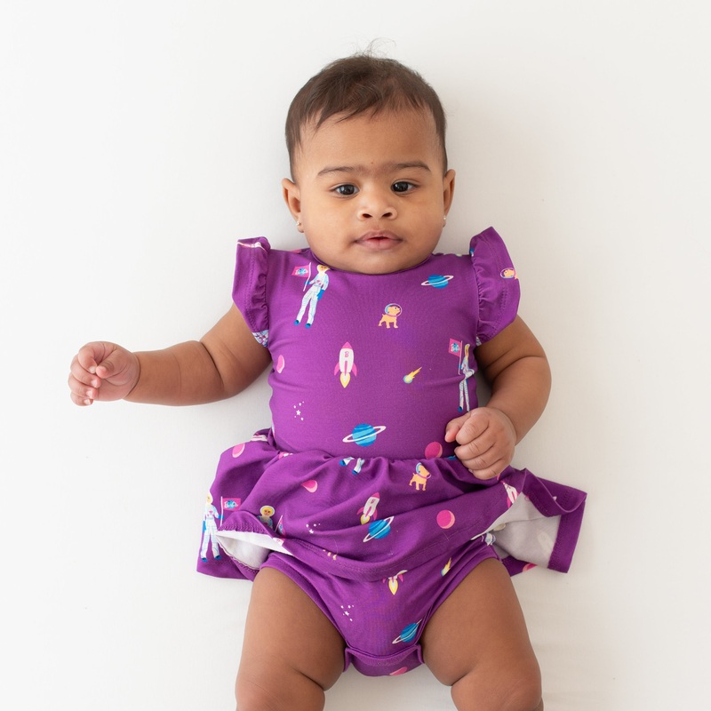 Twirl Bodysuit Dress in Barbie Astronaut
