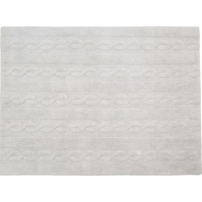 Lorena Canals Braids Rug – Pearl Grey (4′ x 5′ 3″)