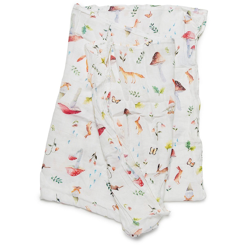 Loulou Lollipop Luxe Muslin Swaddle – Woodland Gnome