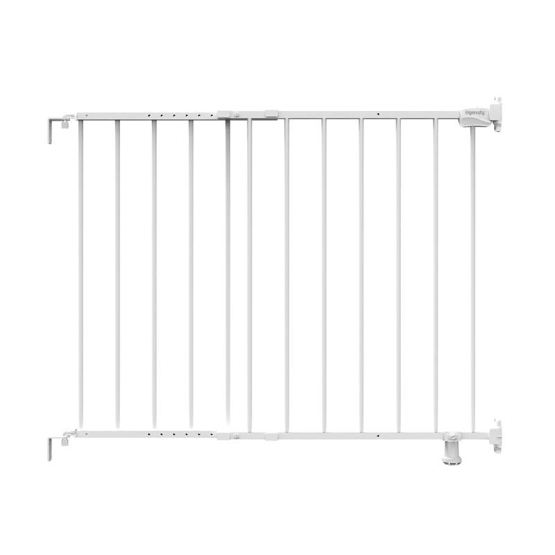 The Stairway 42W Series Safety Pet and Baby Gate, Openings from 28″-42″ Wide – White