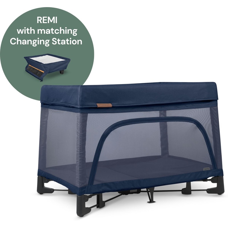 UPPAbaby REMI Playard + Changing Station Bundle – Noa (Navy Melange)