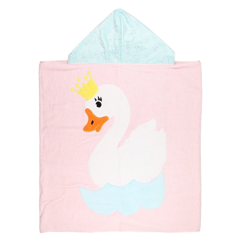 Big Towel Pink Glitter Saltwater Swan