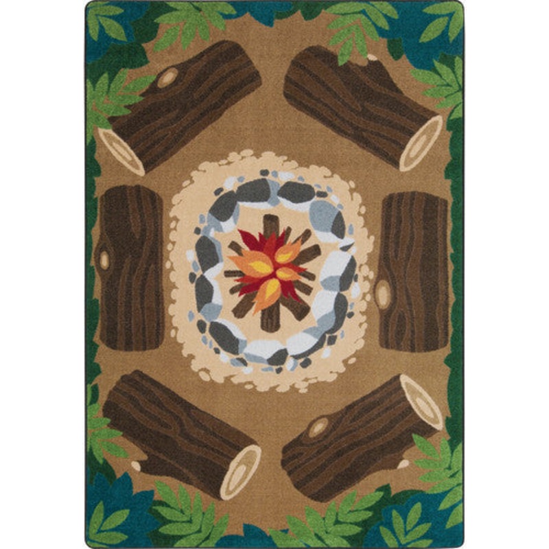 Campfire Fun Rug, 5’4″ x 7’8″ Rectangle
