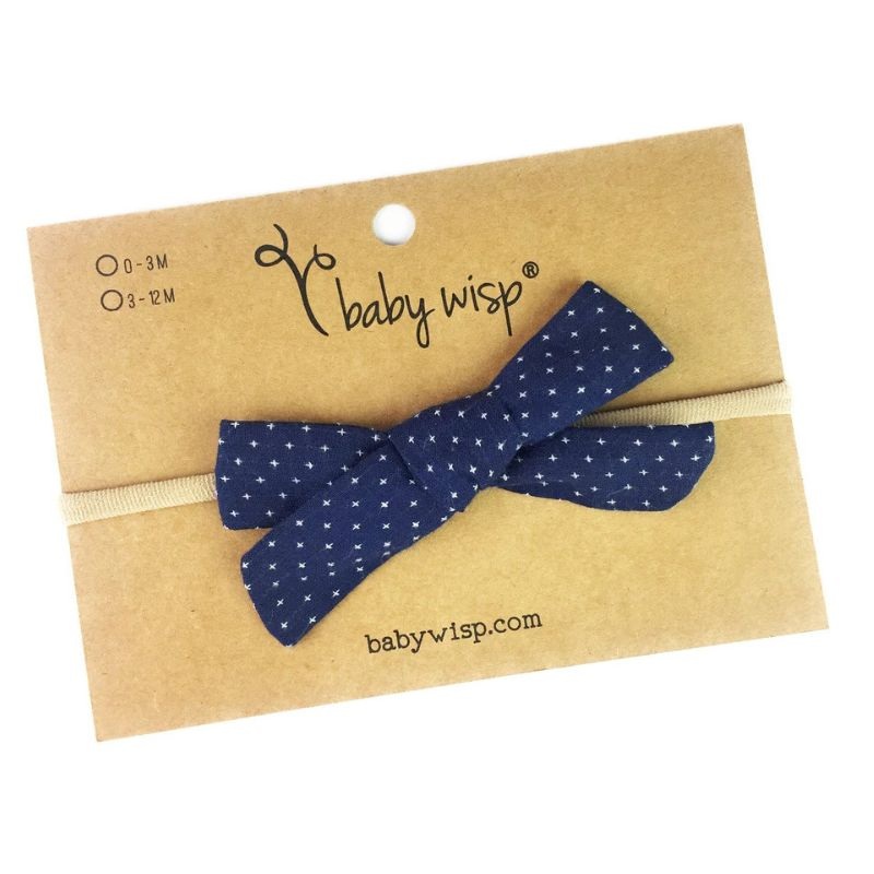 Infant Hand Tied Fabric Bow Headband – Starlite