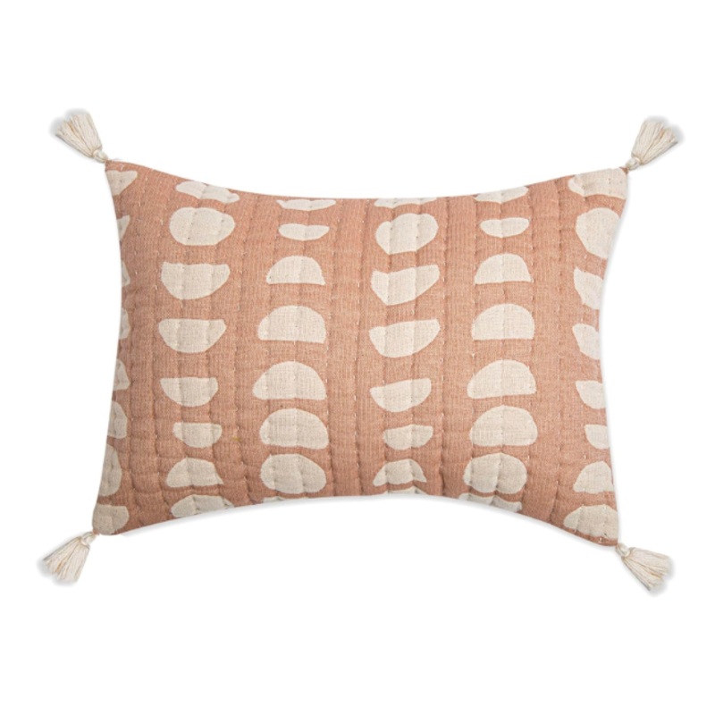 Crane Baby Copper Moon Phase Pillow, Beige