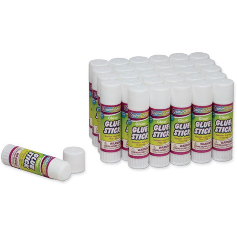 Creativity Street Glue Stick, Clear, .70 oz.
