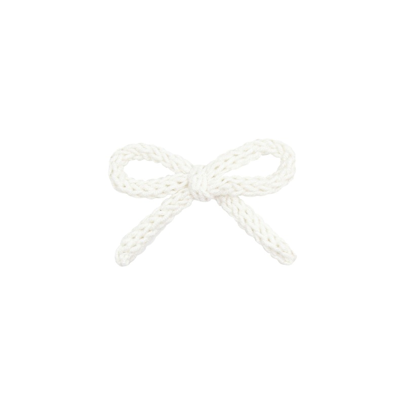 Crochet Bow – Ivory Clip