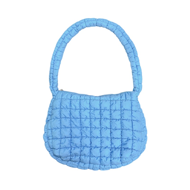 Mavi Bandz Karma Collection Blue Large Quilted Puffer Tote Bag