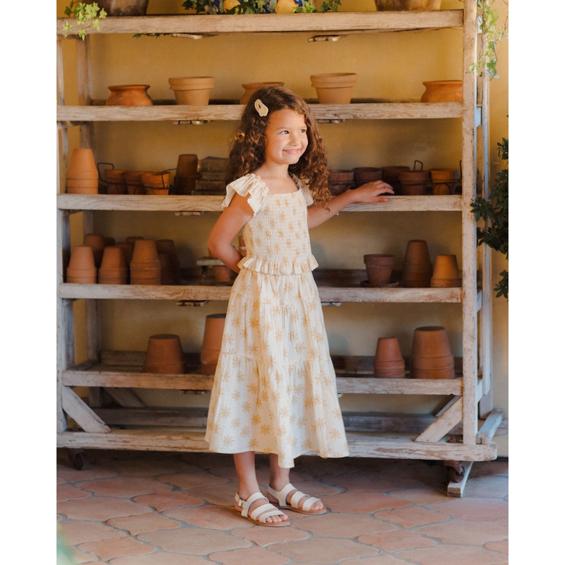 Rylee + Cru Zayla Top + Tiered Mini Skirt Set – Daisies