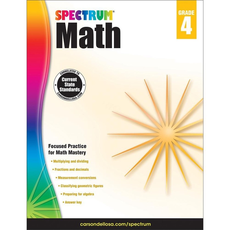 Spectrum Math Workbooks – Grade 4