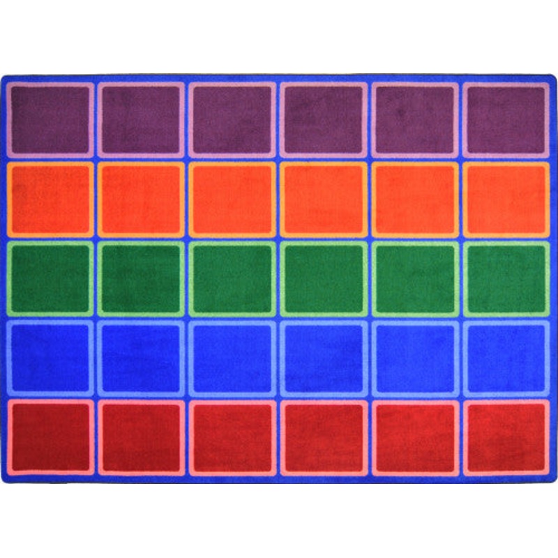 Blocks Abound Rug, 7’8″ x 10’9″ Rectangle, Primary