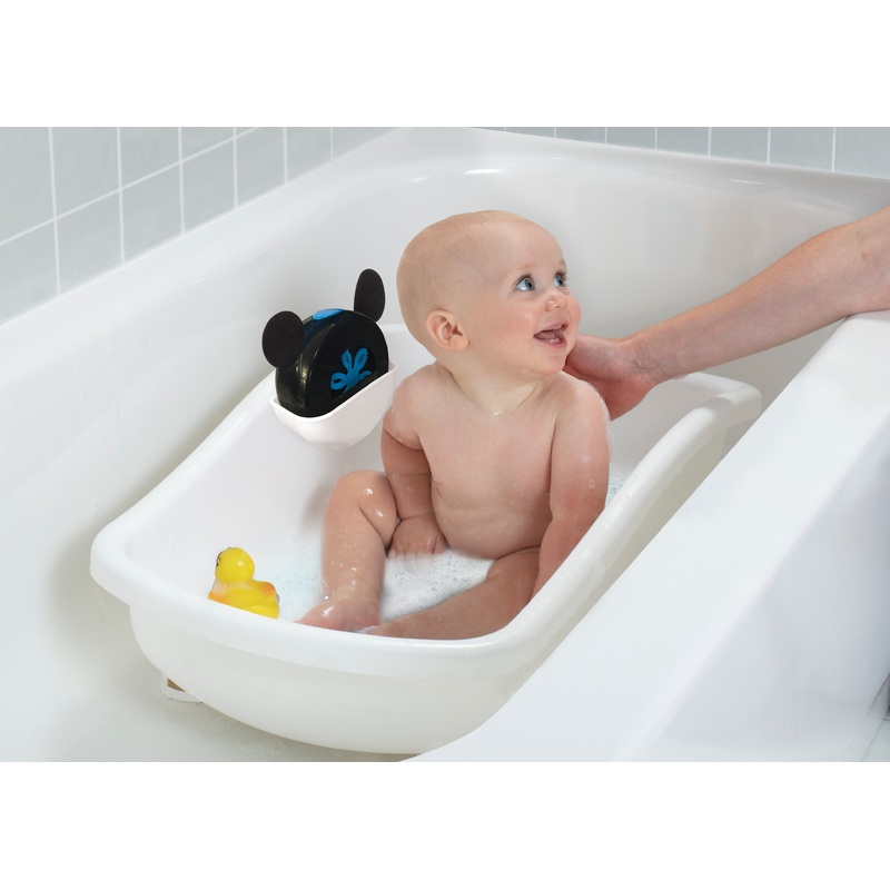 Disney Mickey Mouse My First Bubble Bath  3-in-1 Newborn to Toddler Bathtub with Sling and Bubble Blower