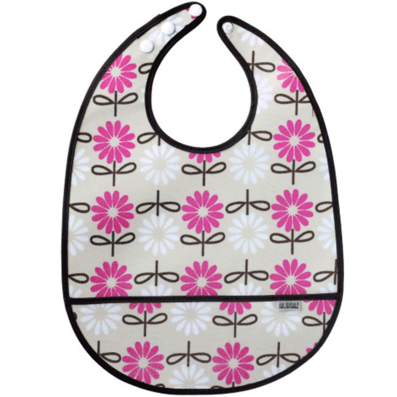 JJ Cole Large Bib Pink Daisy