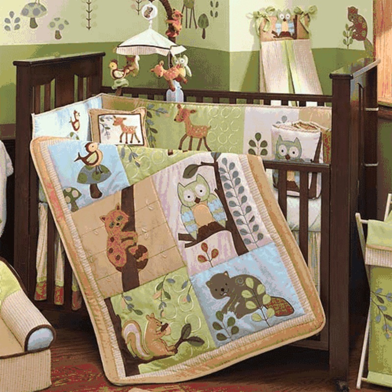 Lambs & Ivy Enchanted Forest 5 Piece Baby Crib Bedding Set