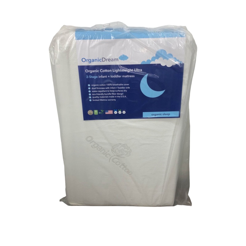Organic Dream Organic Cotton 2-Stage Lightweight Ultra Crib Mattress Mini