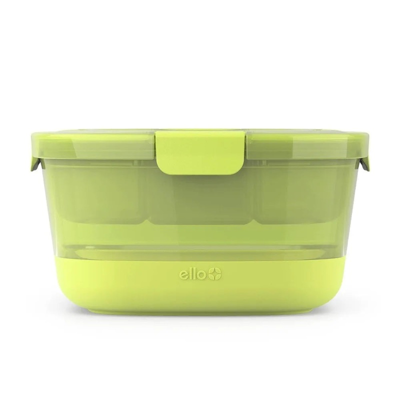 Plastic Salad Bento Food Storage Container Set Neon
