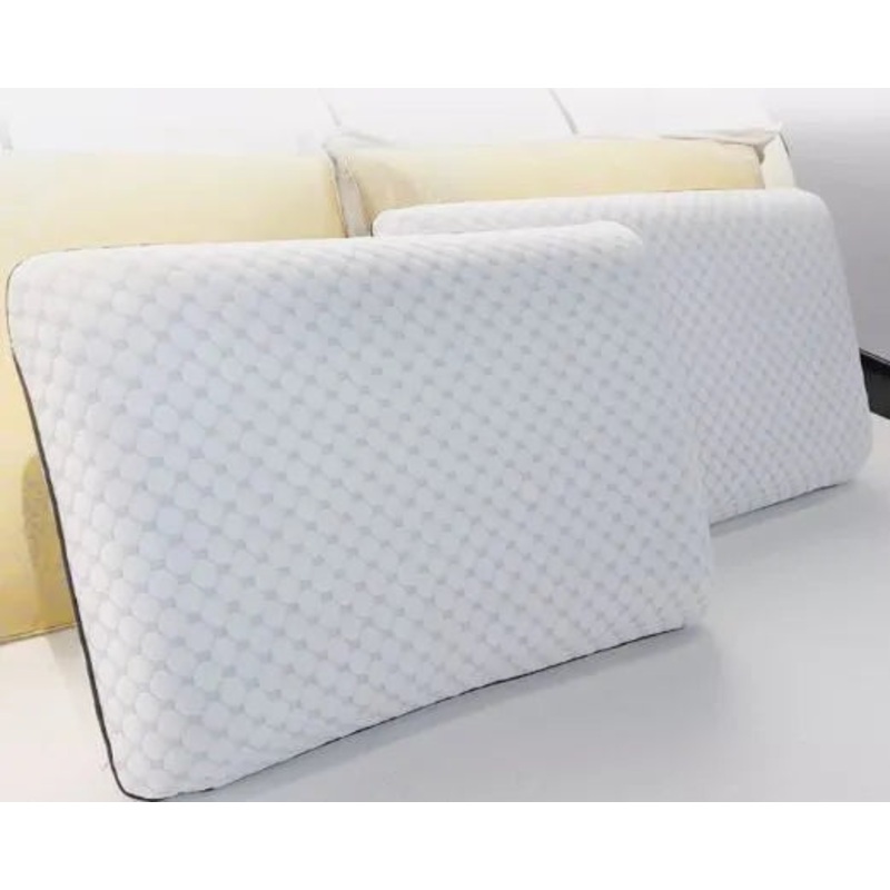 Purelux Gel Memory Foam Adjust Comfort Cooling Pillows 2-Pack, White Queen