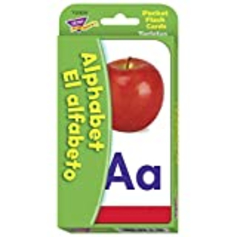 Trend Enterprises Bilingual Alphabet Pocket Flash Cards
