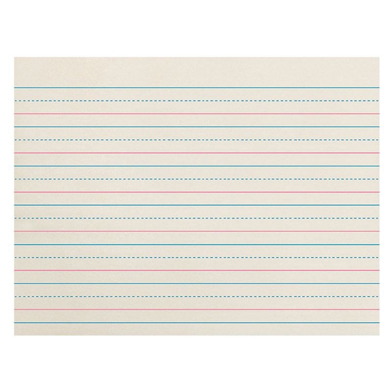 Zaner-Bloser Newsprint Ream 3/4In Ruled Long Way 500 Shts