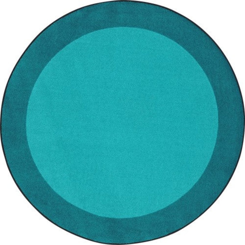 All Around Rug, 5’4″ Round, Teal