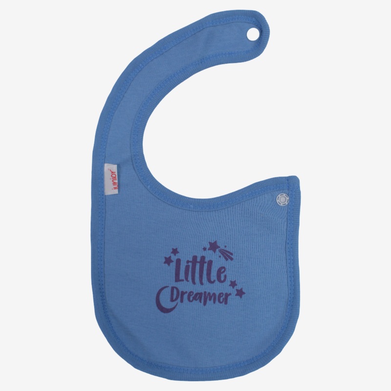 Baby Bib  Blue with “Little Dreamer” Design