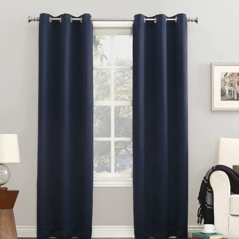 Broderick Theater Grade Blackout Curtains  104″ L x 84″ W  Black