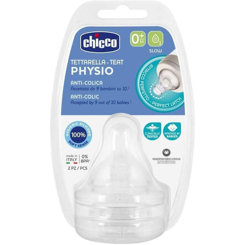 Chicco Perfect-5 Silicone Slow Flow Teat – 2 Pieces