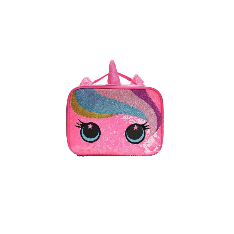 Cubs Cute Hot Pink Unicorn Sequin Lunch Bag