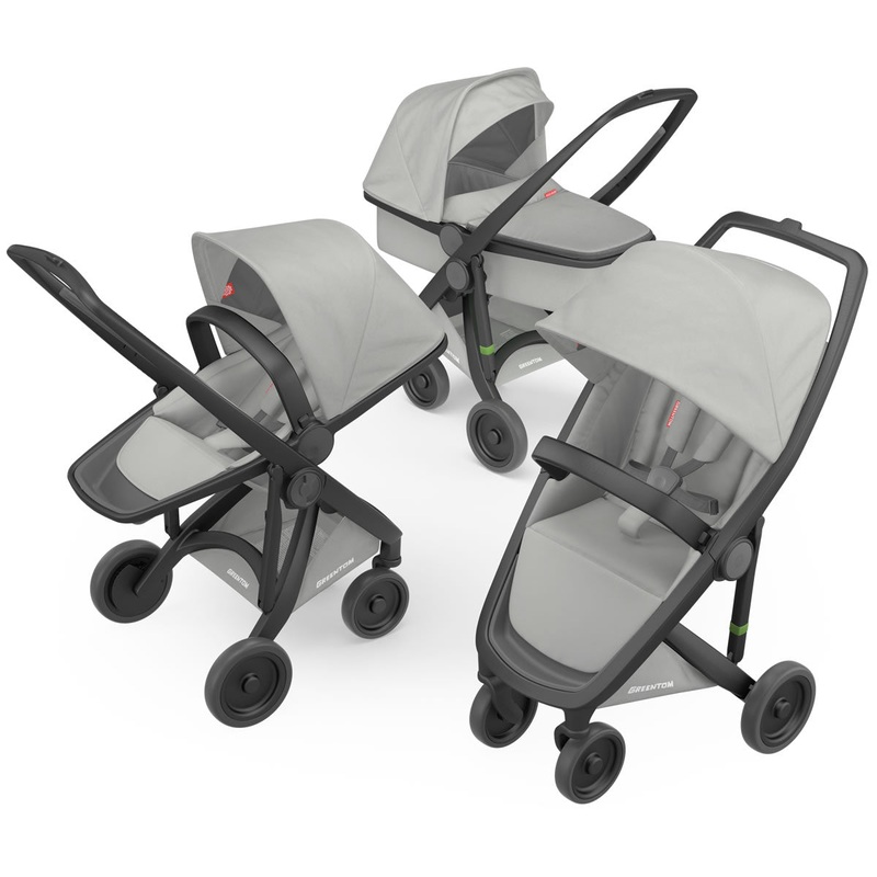 Greentom 3 in 1 Stroller – Black/Grey