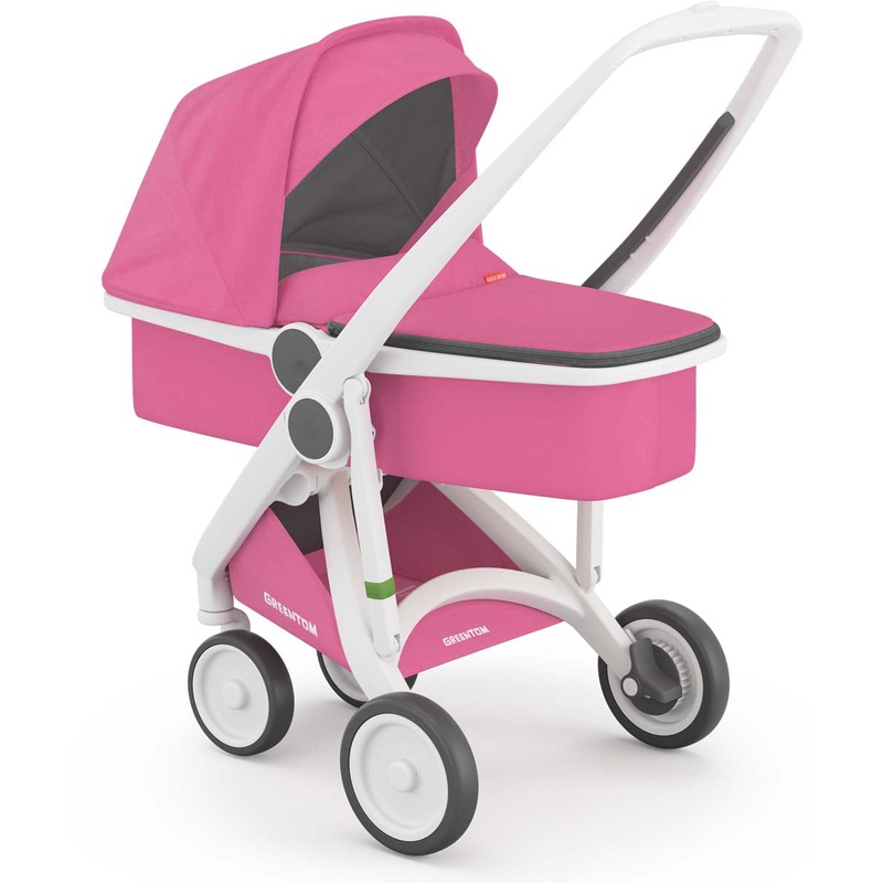 Greentom Carrycot Stroller – White/Pink