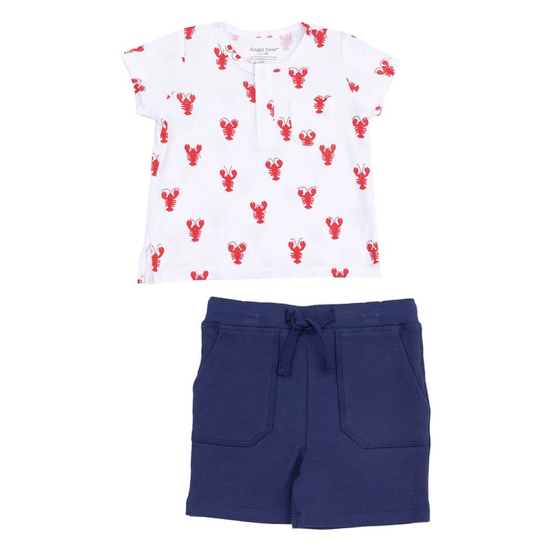 Lobster Bamboo Pocket Henley Short