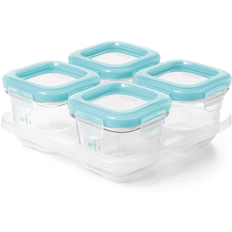 OXO Tot Glass Baby Food Storage Blocks, 4 oz
