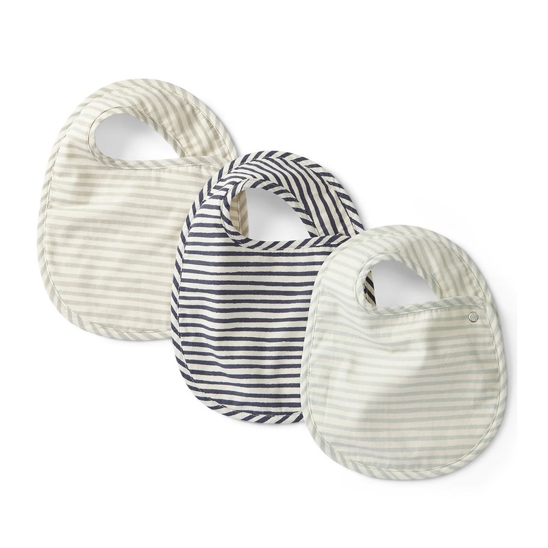 Petit Pehr Bib, Set of 3 – Stripes Away Sea
