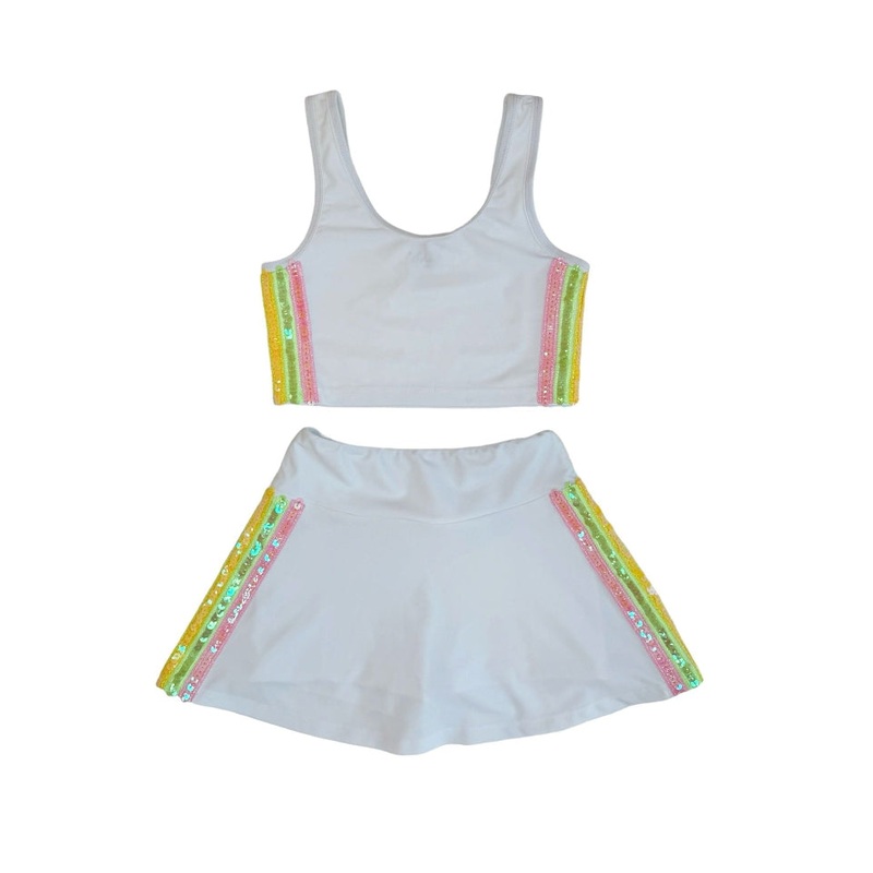 Rainbow Sherbert Sequin Tennis Set