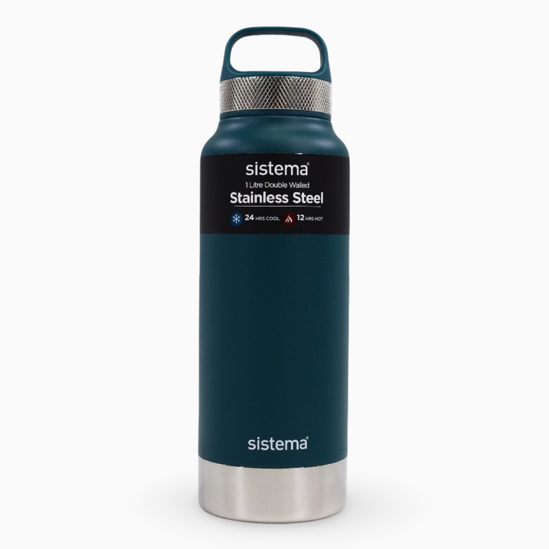 Sistema  Stainless Steel Insulated Bottle  Teal