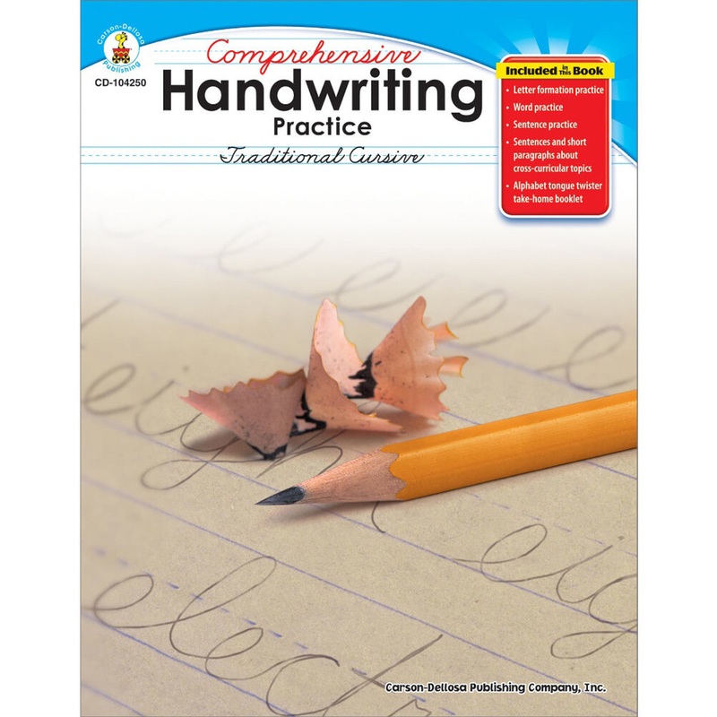 Comprehensive Handwriting Practice: Traditional Cursive Resource Book Grade 2-5 Paperback