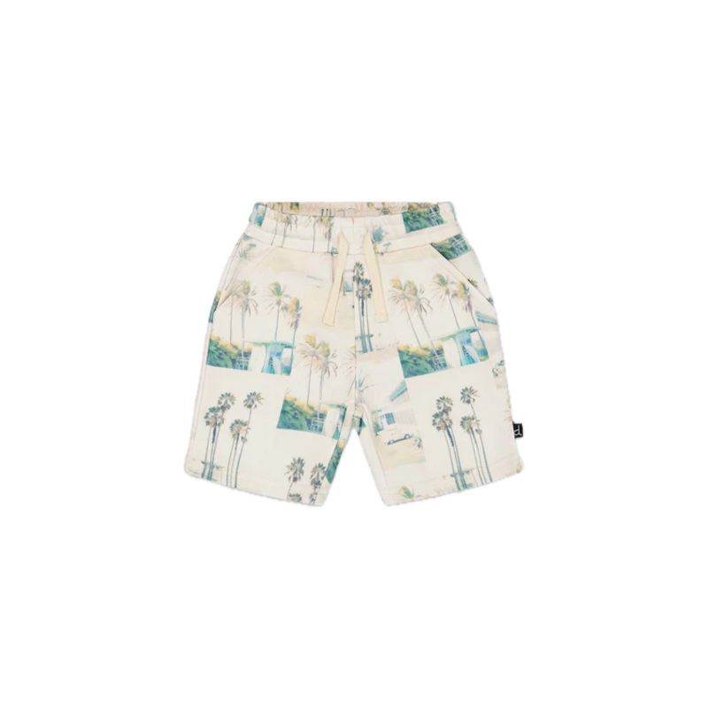 Deux Par Deux French Terry Shorts – Palm Tree