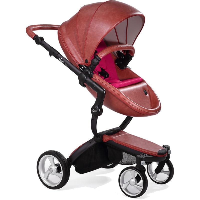 Mima Xari Complete Stroller, Black – Sicilian Red / Magenta