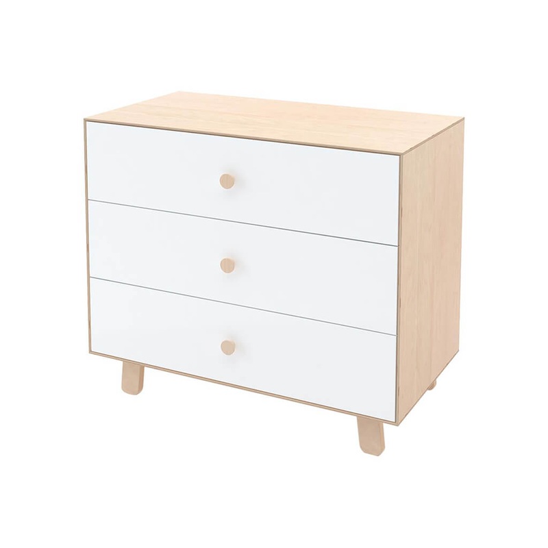 Sparrow 3 Drawer Dresser – White/Birch