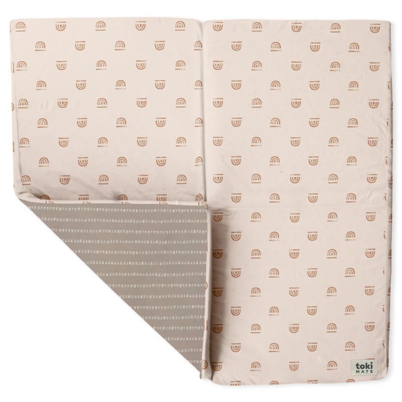 Toki Kids Standard Padded Play Mat 40″ x 40″, Rainbow peach