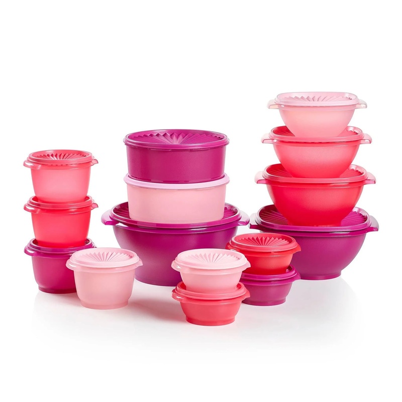 30pc Heritage Food Storage Container Set Pink (See Description)