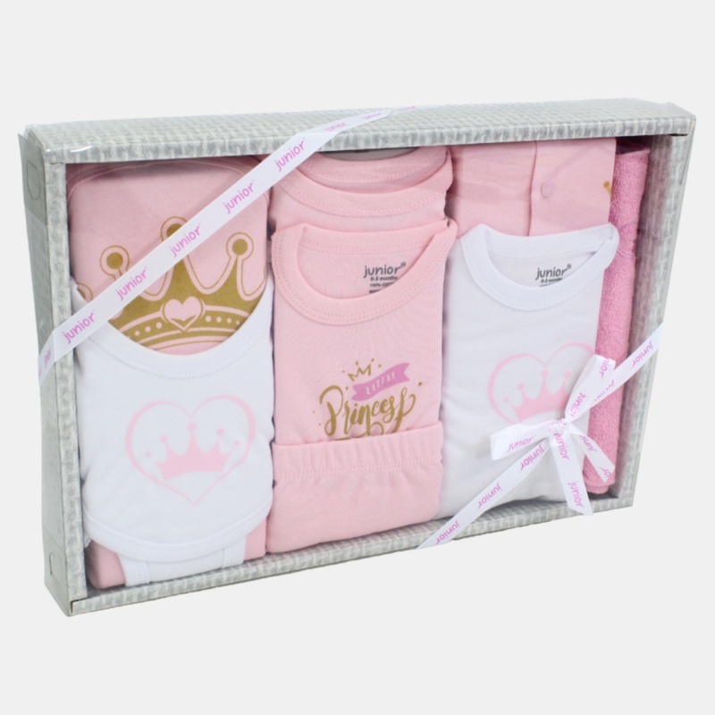 Baby Girls Gift Clothes Box  10-Piece Little Princess Set in Pink