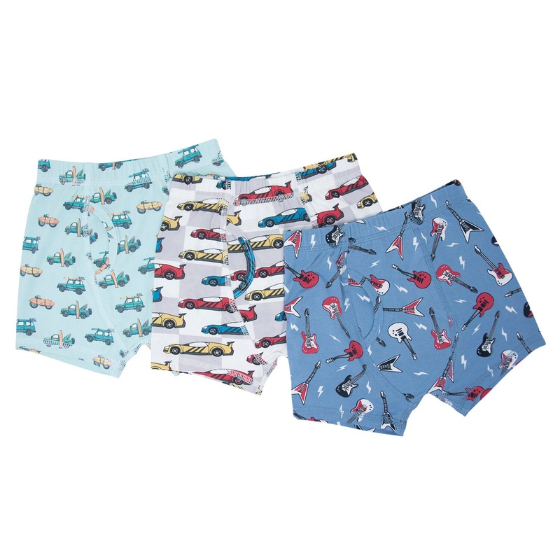 Boy’s Brief 3-Pack – Rock N Roll/Check The Surf/Matchbox Cars